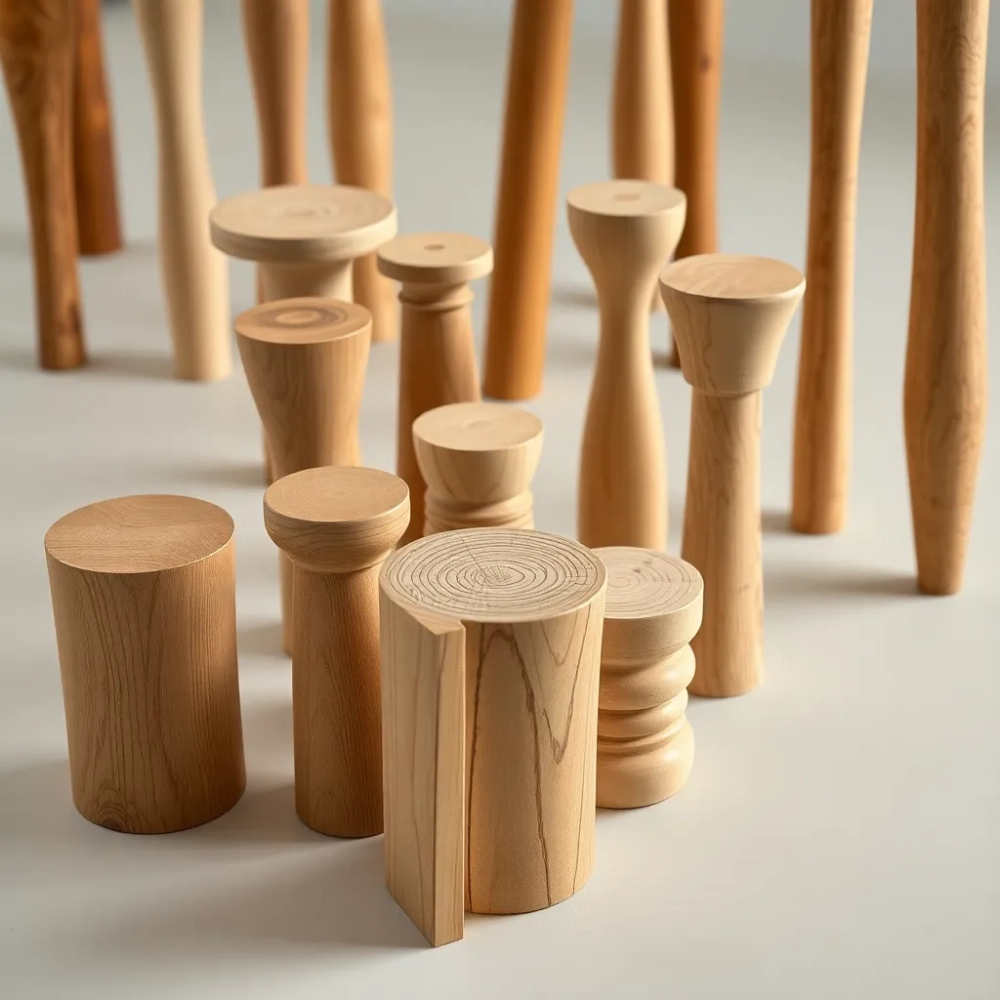 Drewniane nogi do stołu