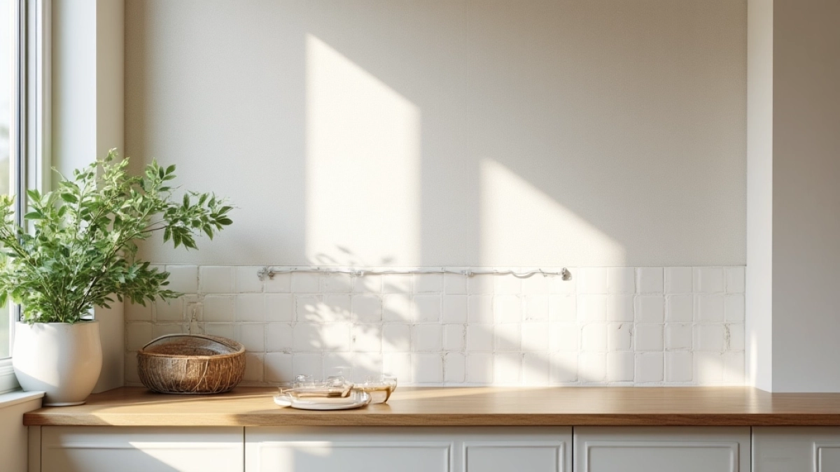 jak wykończyć ścianę nad stołem w kuchni