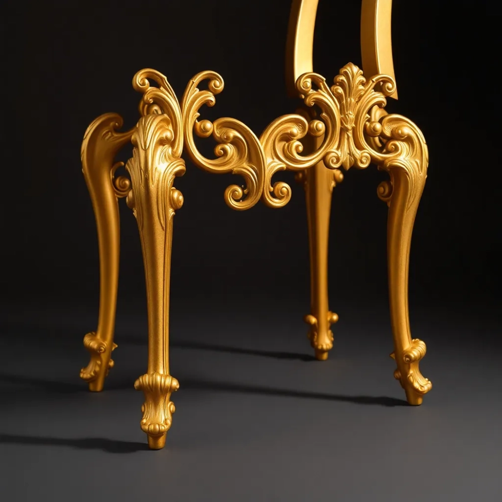 Nogi do krzesła złote
