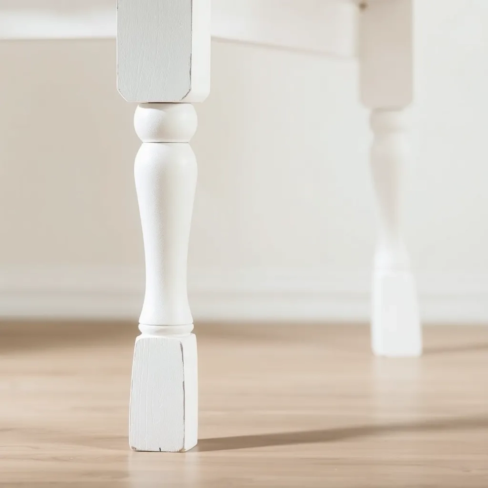 Nogi do stołu drewniane białe