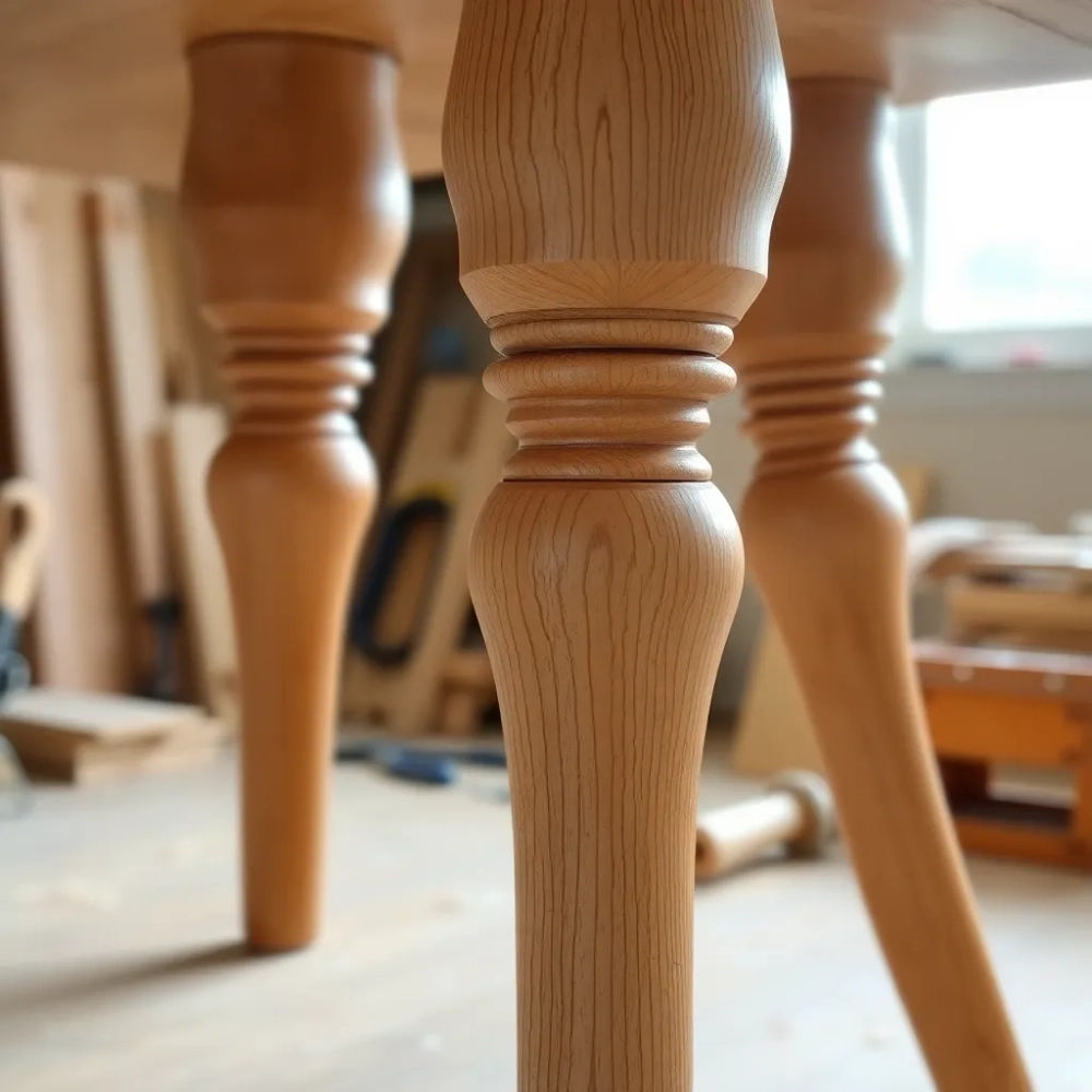 Nogi Do Stołu Drewniane Toczone