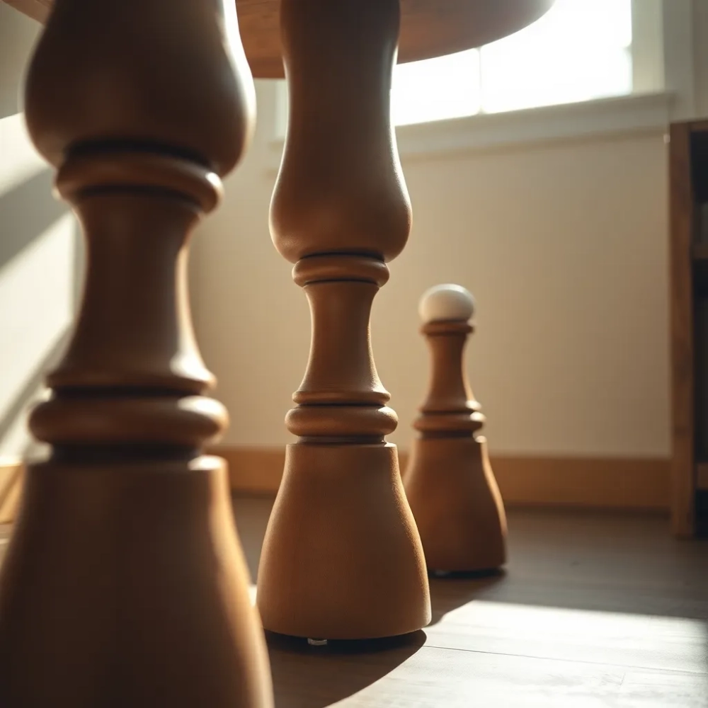 Nogi toczone do stołu