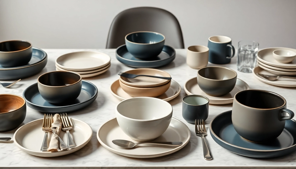 Nowoczesna zastawa stołowa na 12 osób