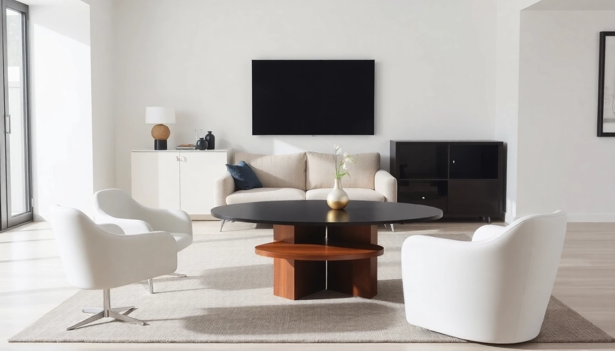 Nowoczesne stoły i krzesła do salonu