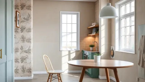 Co na ścianę w kuchni przy stole i krzesłach