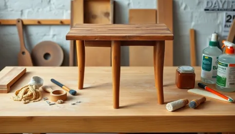 jak odnowić drewniany stolik