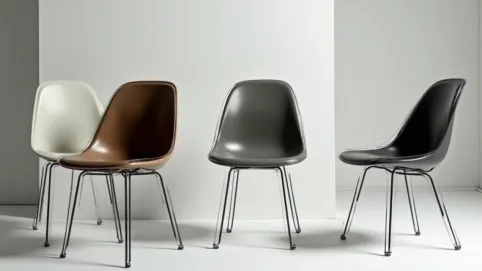 Nowoczesne krzesła z metalowymi nogami