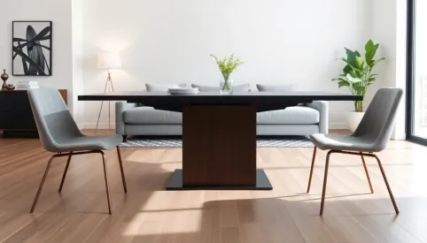 Nowoczesne stoły do salonu rozkładane z krzesłami