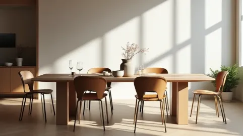 Nowoczesny stół do jadalni z krzesłami