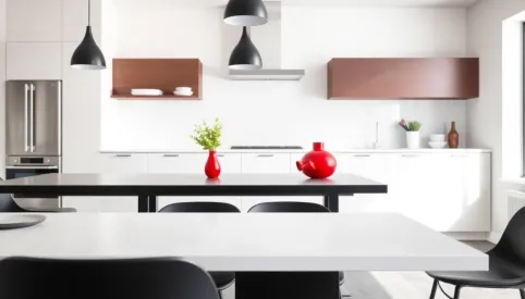 Stoły kuchenne nowoczesne Black Red White