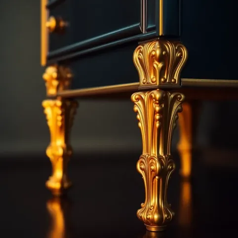 Złote nogi do komody