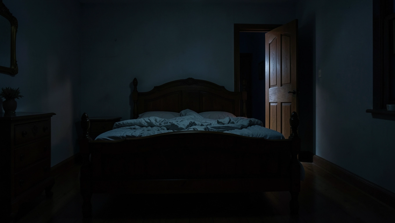 spanie z nogami do drzwi