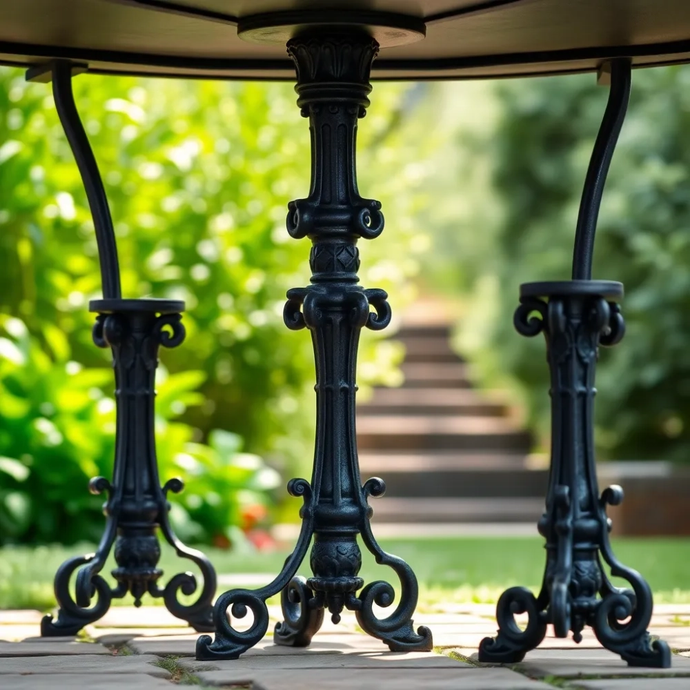 Żeliwne nogi do stołu ogrodowego